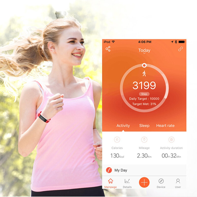 2019 zegarek sportowy na bransolecie kobiety mężczyźni LED wodoodporna smart band tętno krokomierz z ciśnieniomierzem zegar do android ios