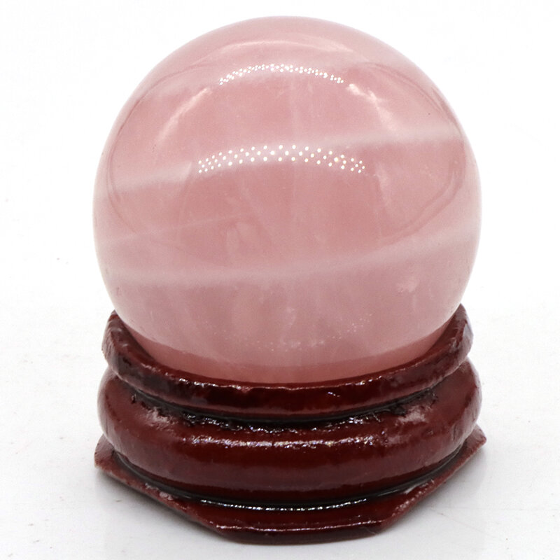5PC 30MM Ball Shaped Natural Rose Quartz Crystals Gemstone Home Decor Healing Stones Magic Craft Globe Massaging Gift