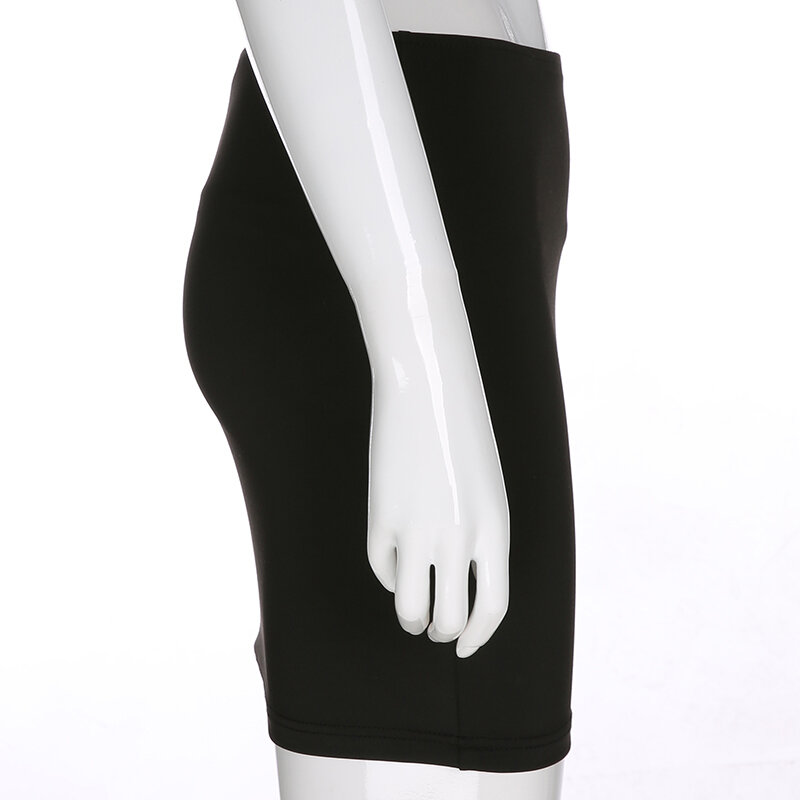 Nuevo Sexy negro sólido recortado faldas de tubo para mujer ropa de fiesta Rave Delgado Sexy de cintura alta Mini falda con cinturones de hebilla Harajuku
