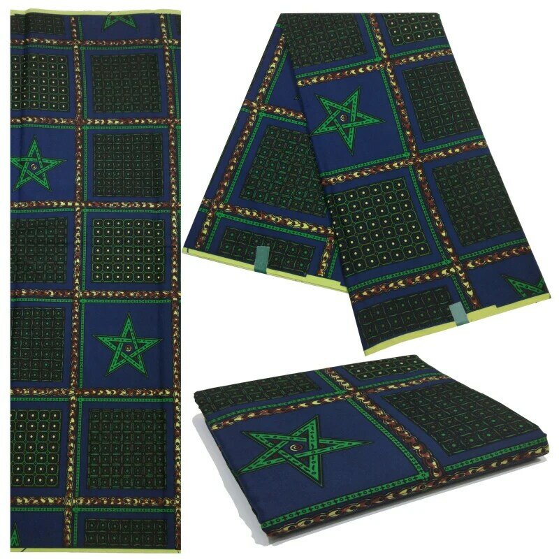 Tecido de cera africano 100% poliéster 2019 nigeriano ancara tecido cera alta qualidade nederlands batik tecido 6 metros