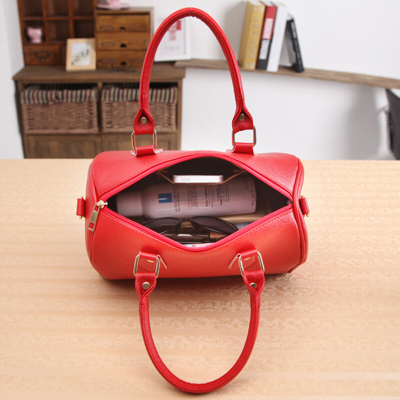 Women Handbags Ladies Handle Bag Leather Totes Black Red Beige PU Leather Shoulder Bag Fashion Hobos