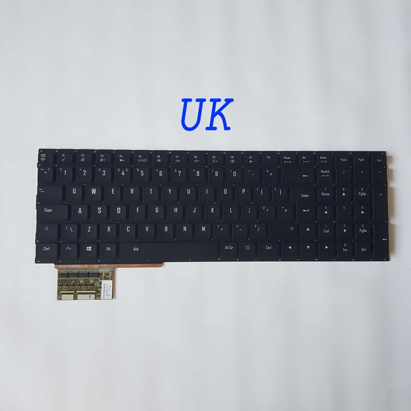 Angielska wielka brytania to przezroczysta klawiatura dla Gigabyte dla AERO 15 US TW bez ramki