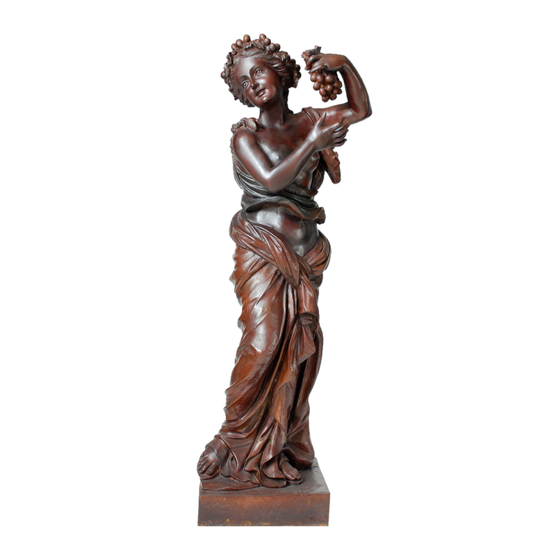 Grande escultura do vinho grego deus dionísio estátua bronze fundição quente lindo decoração para casa