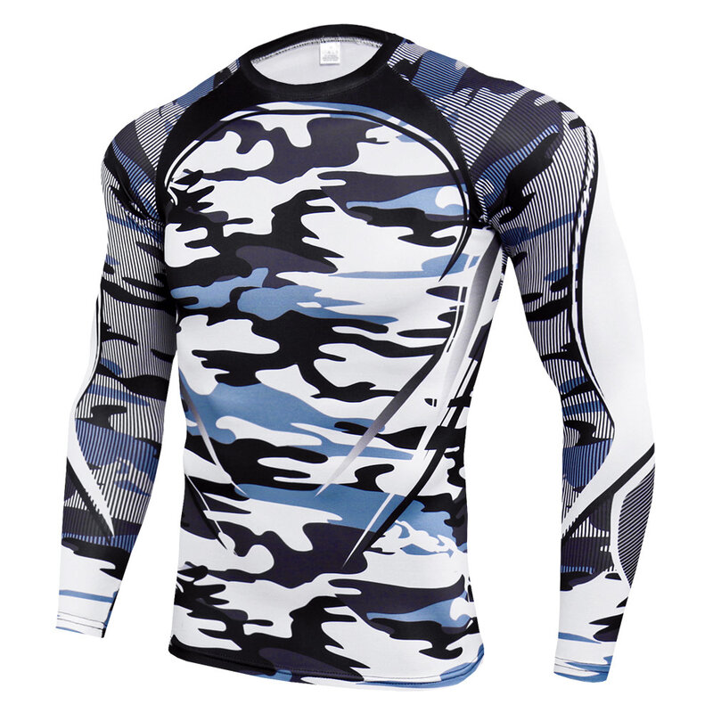 Camisetas térmicas de manga larga para hombre, ropa interior de Ciclismo de compresión de secado rápido, equipo frío