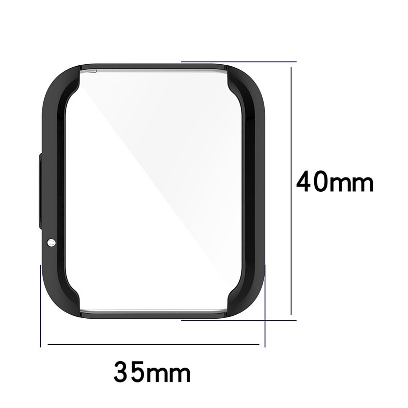 Coque de protection en TPU galvanisé pour Redmi Watch 2 Lite, coque de protection plein écran, coque pare-chocs