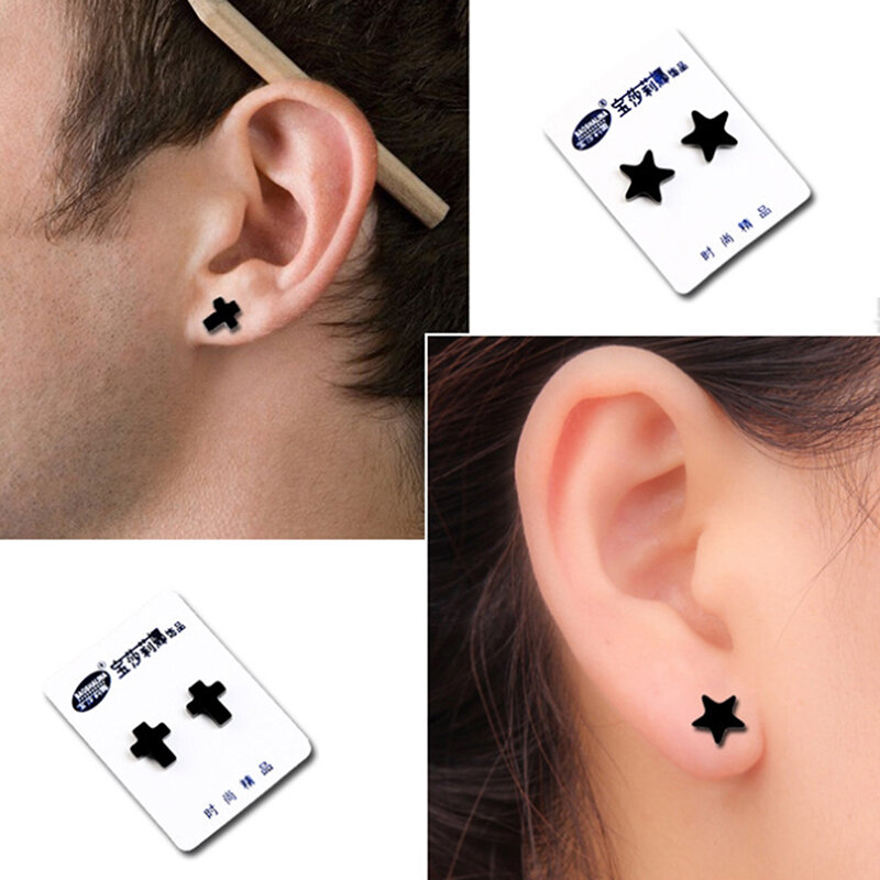 Boucle d'oreille magnétique PunK, aimant puissant, clou d'oreille Non Piercing, fausse boucle d'oreille, cadeau, 1 paire
