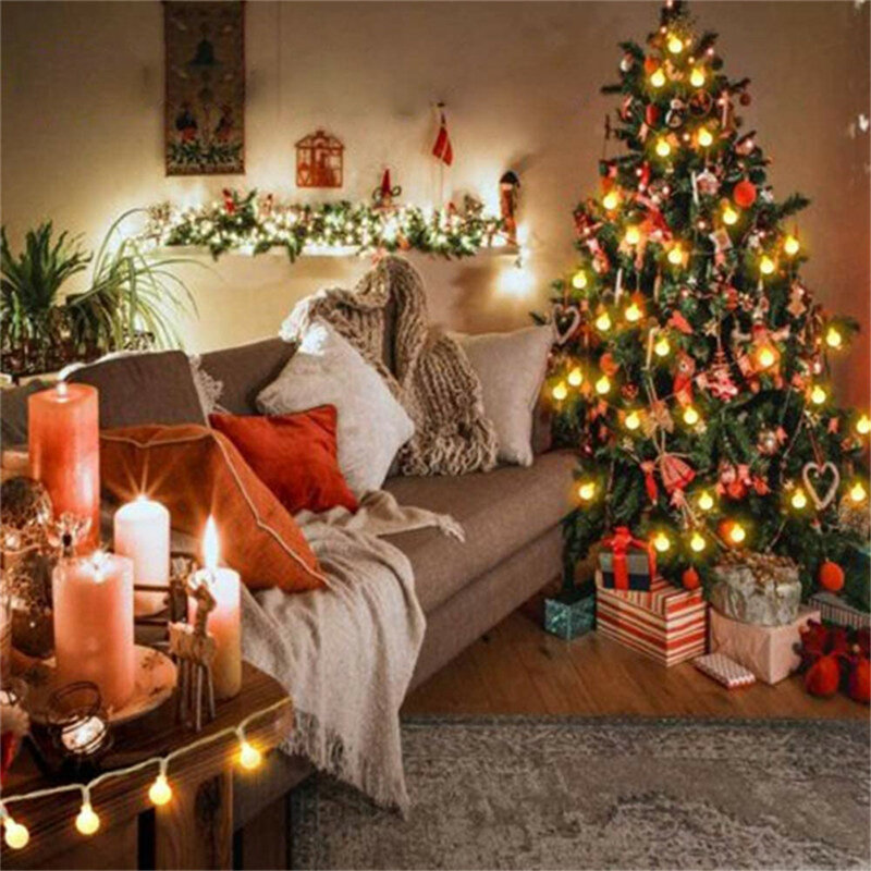 إكليل ضوء سلسلة كروية ليد ، مصباح عيد الميلاد ، أضواء خرافية ، أضواء ديكورية للمنزل ، ديكور حفل زفاف ، 5 م ، 10 م ، 20 م ، 30 م ، 50 م