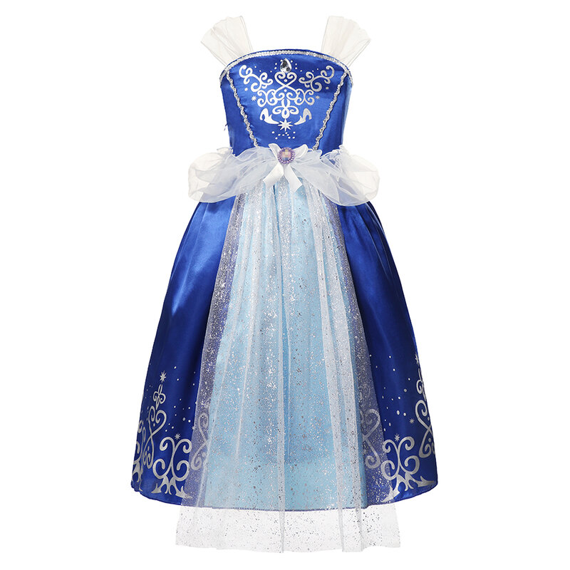 Mädchen Rapunzel Prinzessin Cosplay Kleider Party Geschenk Belle Cinderella Aurora Schnee Weiß Sofia Mesh Ballkleid Geburtstag Kostüm