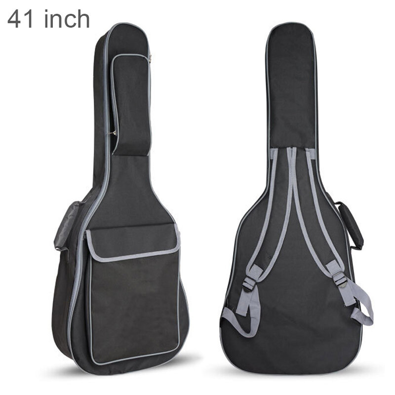 Мягкий водонепроницаемый рюкзак из ткани Оксфорд для акустической гитары/электрогитары с двумя ремнями