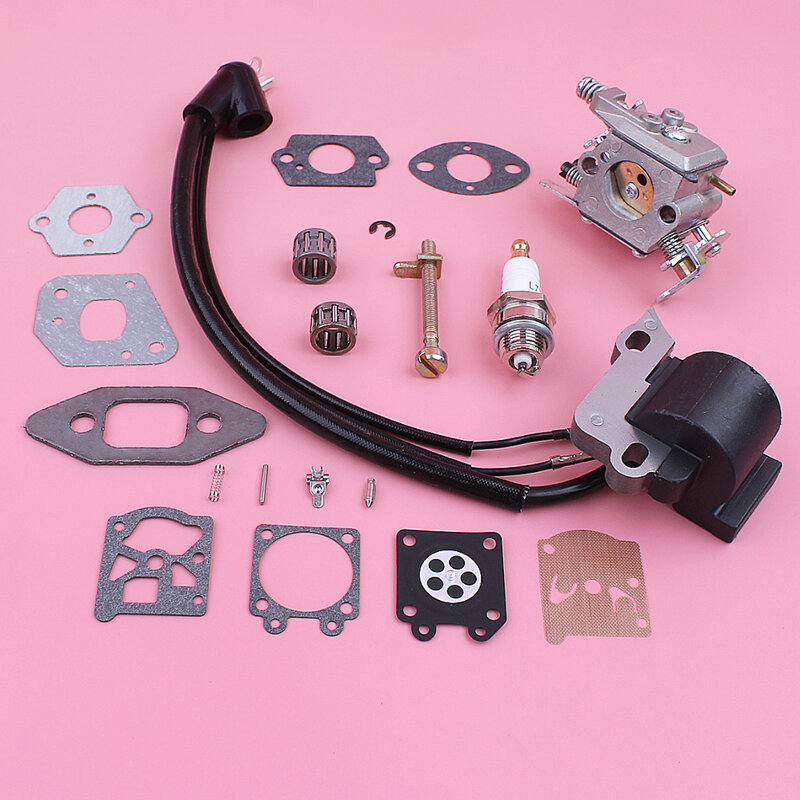 Ignition Coil Carburetor For Partner 350 351 370 Chain Adjuster Tensioner Carb Repair Gasket Kit Chainsaw Spare Replace Part
