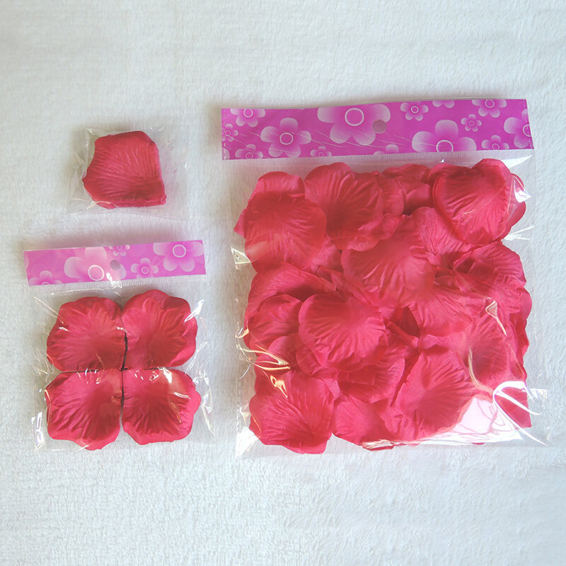 Pétalos de rosa de imitación para decoración de habitación de boda, suministros de boda, accesorios, 5x100 piezas