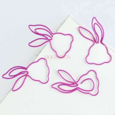 12 szt. Spinacz do papieru z jadeitu królika kształt kreskówki spinacz do papieru w kształcie szpilki