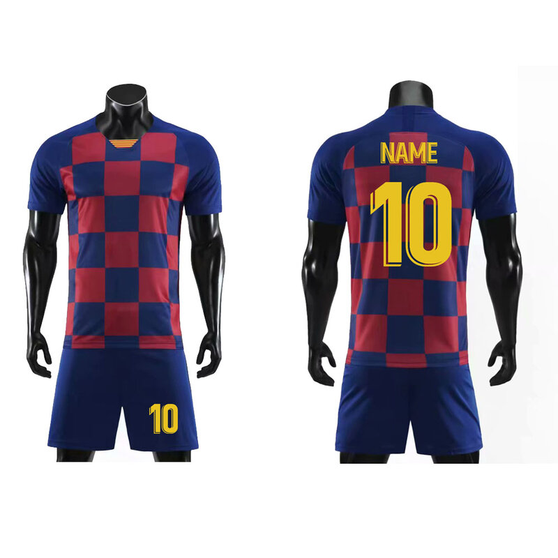 2020 personalizza la maglia da calcio Set di vestiti per adulti in maglia da calcio set di uniformi da allenamento per ragazzi e ragazze