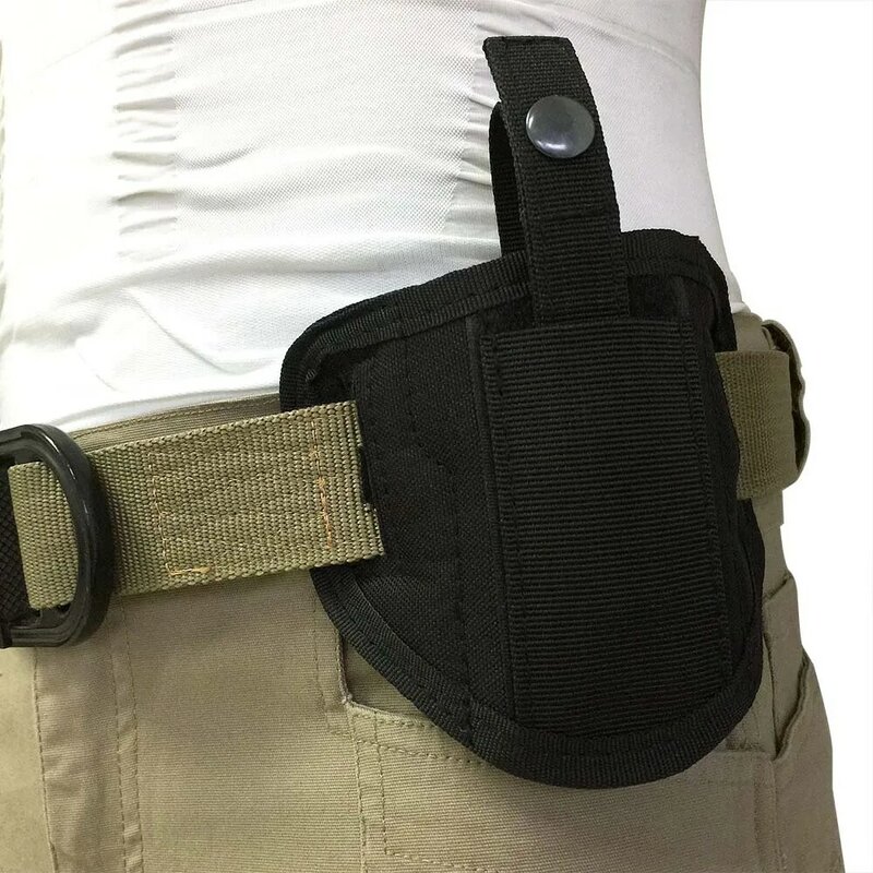 Novo 6 posição escondida arma cinto para a direita/esquerda coldre ideal tamanho pequeno mão pistolas pistola cintura bolsa revista saco