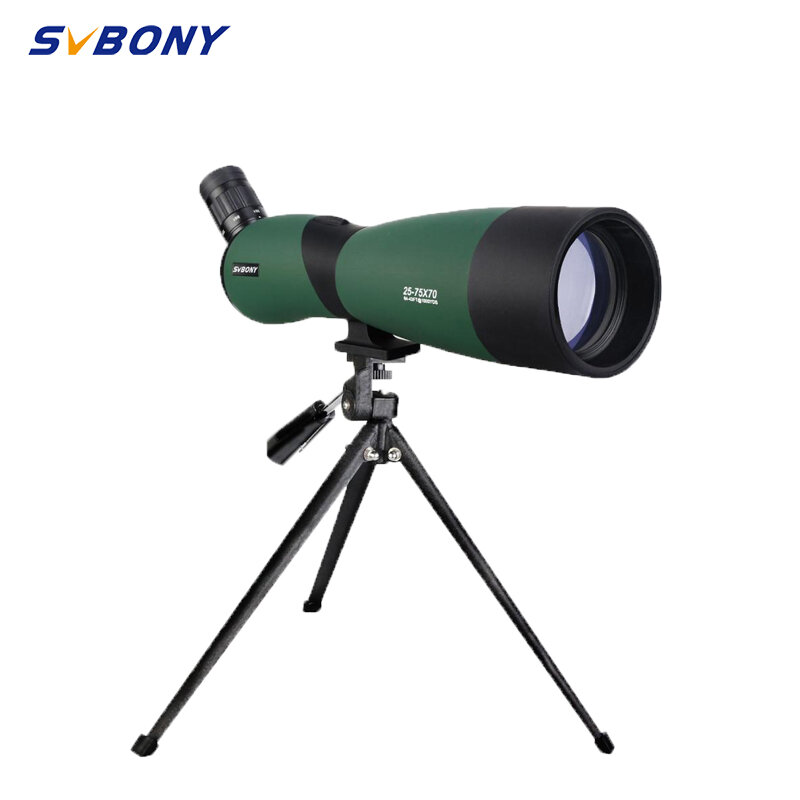 Svbony กล้องโทรทรรศน์ซูม SV403 20-60X60/25-75x70mm จุดที่เคลือบหลายชั้น64-43ft กล้องส่องทางไกลตาเดียว/1000หลา w/ ขาตั้งกล้องสามขา
