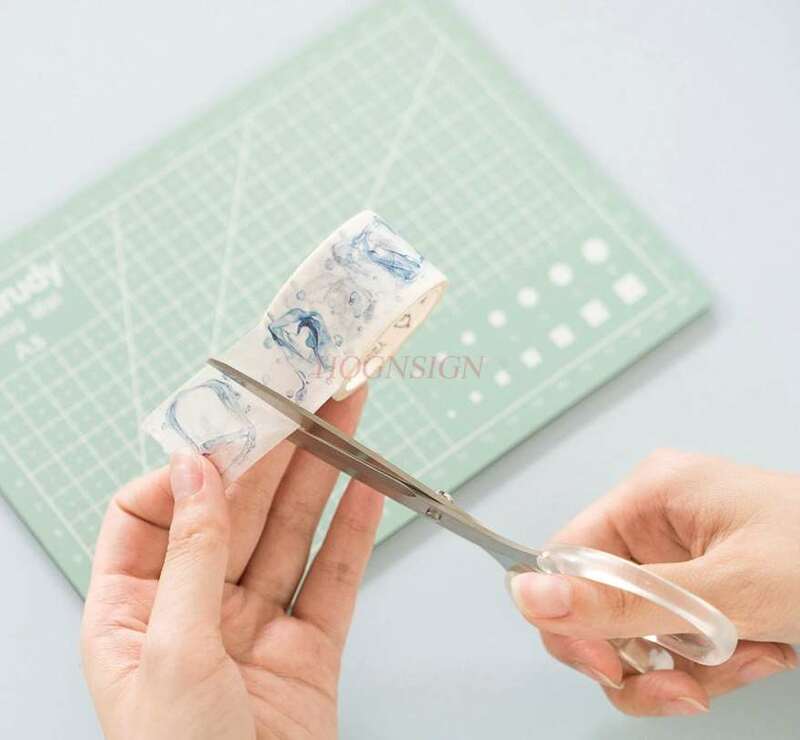 Einfache transparente schere hause sicherheit büro tragbare manuelle schneider schere büro papier schneiden student kunst schere