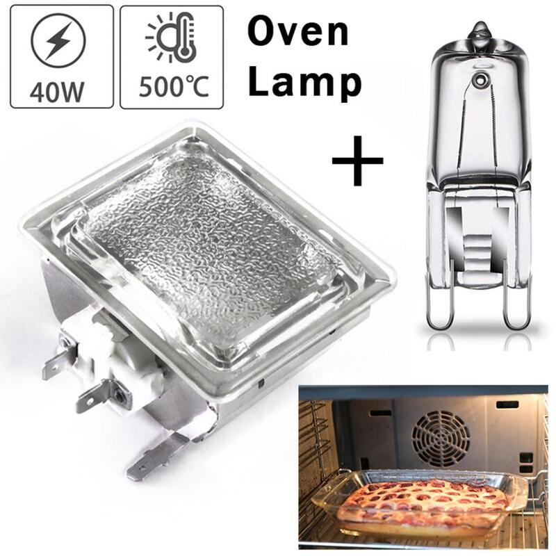 Lámpara de horno de 110V/220V, Bombilla de repuesto duradera, resistente a altas temperaturas, para microondas, viene con bombilla G9