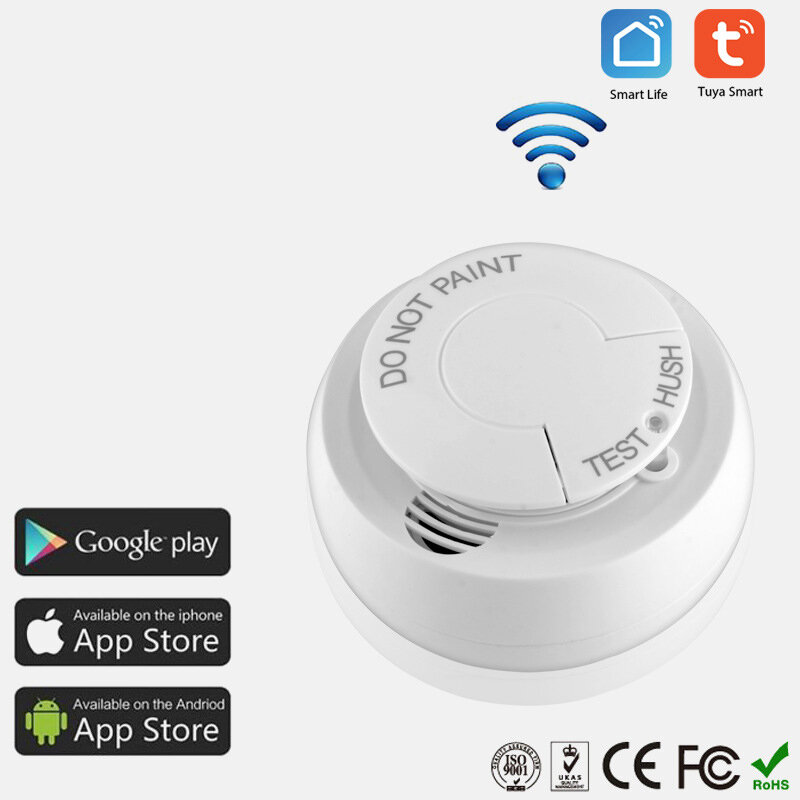 Detector de fugas de Gas Natural WiFi, alarma de detección de Gas, Sensor de temperatura para Smart Life