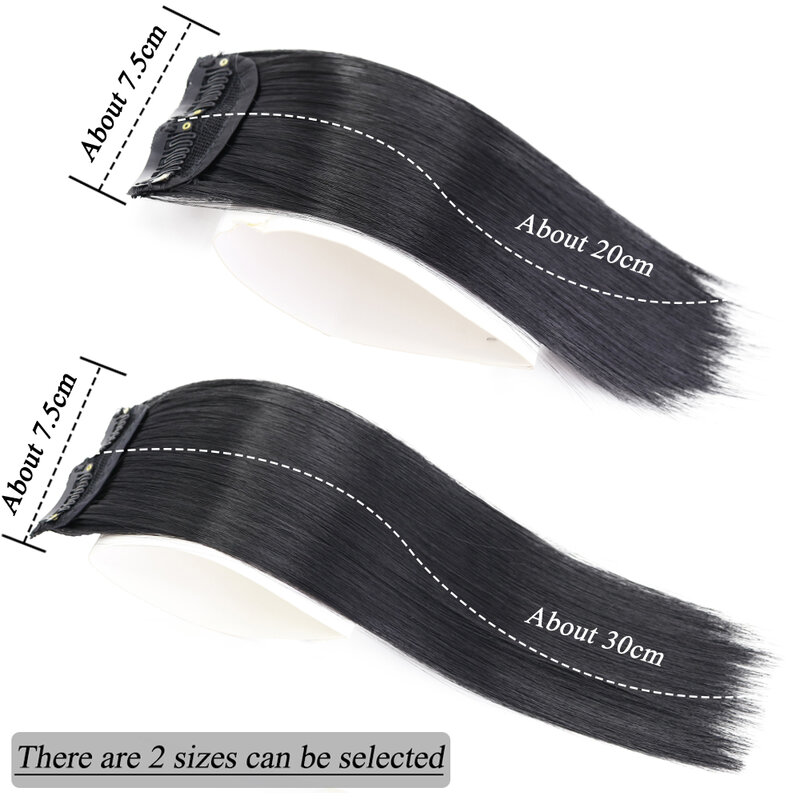 Cuscinetti per capelli sintetici Clip invisibile senza cuciture nell'estensione dei capelli aumenta la copertura laterale superiore dei capelli pezzo per capelli