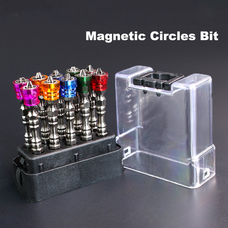 Kit de chaves de fenda phillips, 1/4 peças, conjunto de brocas magnéticas ph2 1/4 ''hex d1 k5 cabeça cruzada anel magnético hexagonal