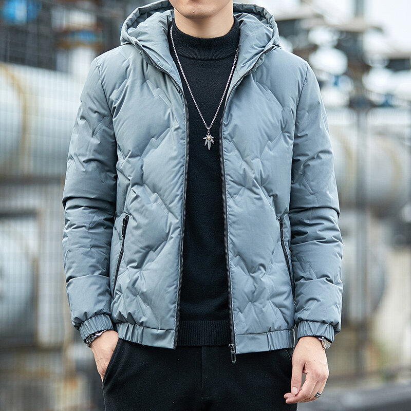 Puchowa kurtka męska lekka i cienkie krótkie styl Plus nieporęczny rozmiar modny przystojny zimowy 2023 nowy płaszcz chłopiec koreańska wersja ciepła
