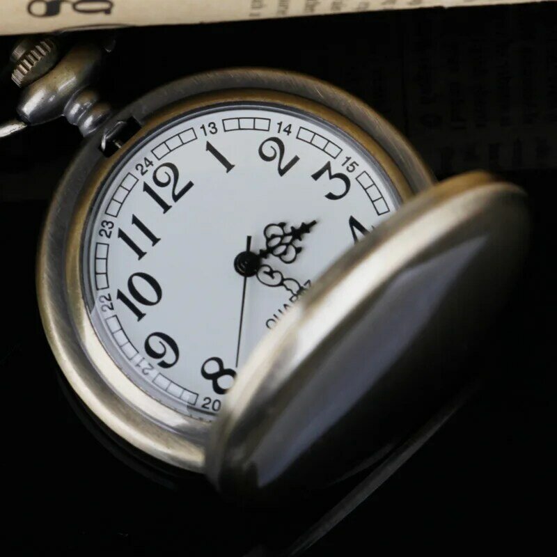 นาฬิกาคลาสสิกย้อนยุค FOB นาฬิกาควอตซ์โปแลนด์กระเป๋านาฬิกาผู้ชายจี้ห่วงโซ่เรียบกระเป๋านาฬิกาของขวัญ relogio de bolso