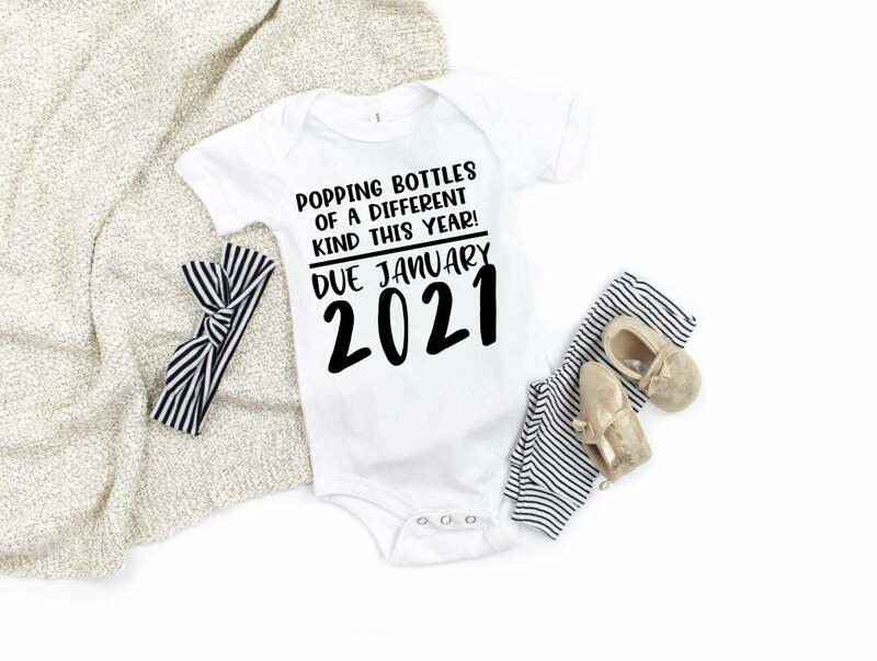 Baby Coming Soon 2021  Simple Print Pregnancy Announcement Baby Bodysuit Pregnancy Reveal Bodysuits Toddler Baby