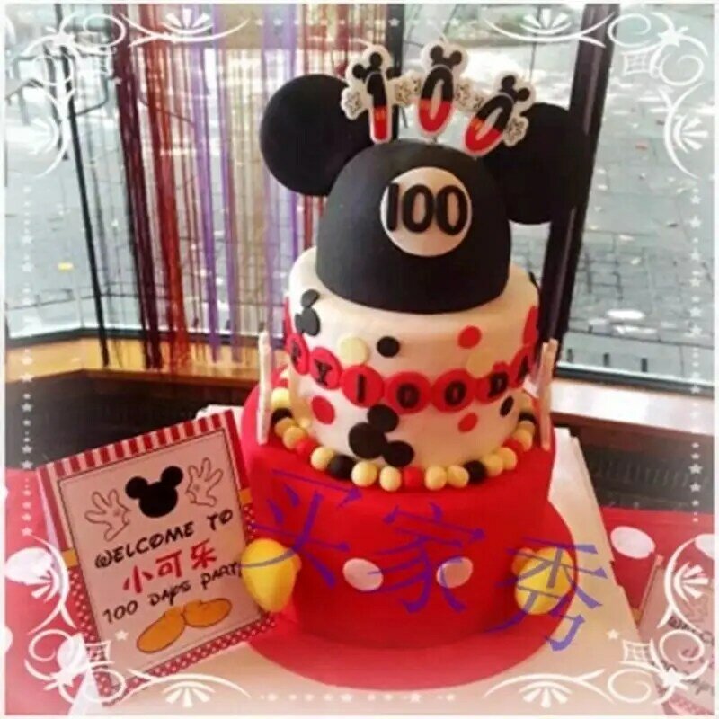 Hot Happy Birthday numero 0-9 candele Cartoon Mickey Minnie Mouse candela torta Cupcake Topper decorazione per feste forniture regali fai da te