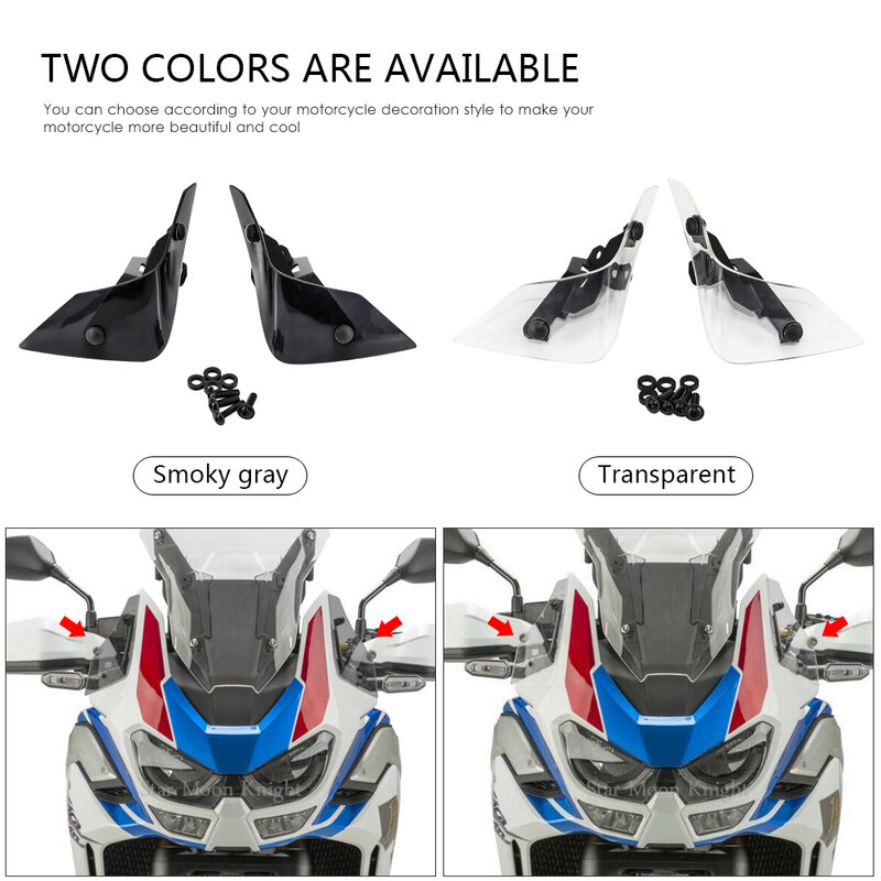 Protetor para-brisa lateral de motocicleta, para honda crf 1100 l crfl 1100l africa twin adventure sports 2020