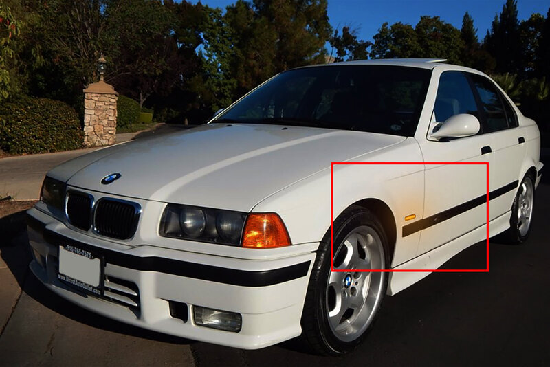 ANGRONG 2X 앰버 다이나믹 LED 사이드 인디케이터 리피터 블랙 렌즈 라이트 L + R For BMW X5 E53 00-06 E36 M3 97-99