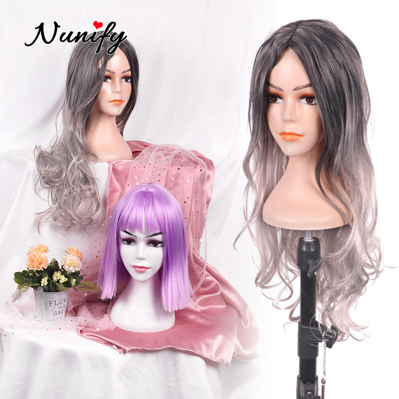 Nunify Realistic Mannequin Head For Hair Wig Glasses Display Beige White Two Color Short Medium Wig Head With Eyelashes