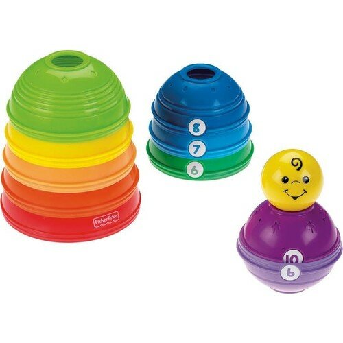 Fisher-Price 7 пронумерованных контейнеров-соединение 10 цветных чашек для преобразования 5 шариков W4472