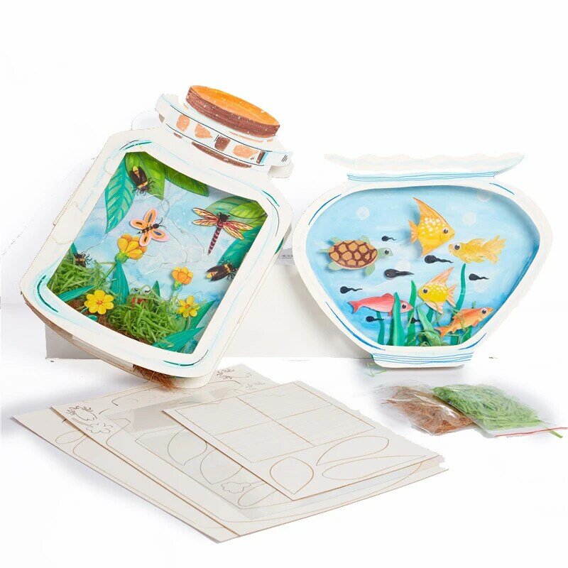 Children DIY The World In The Bottle Handmade Craft Toys Handmade Materials Package Drawing Educational Toys Kids Gift DIY Toys