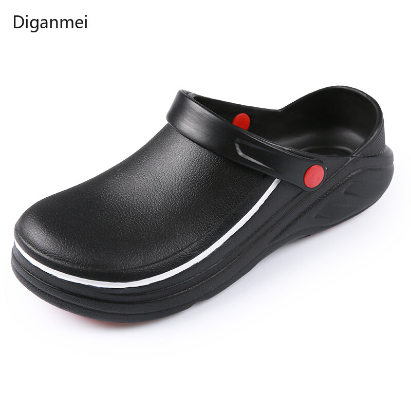 Men Non-slip Professional Chef Shoes Flat Work Shoe Unisex Breathable Non-Slip and Wear-Resistant Kitchen Cook Working Shoes