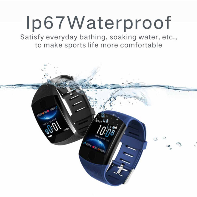 LIGE New Women Men Smart Bracelet IP67 Waterproof Fitness Tracker Heart Rate Monitor Pedometer Sports Smart Wristband smartwatch