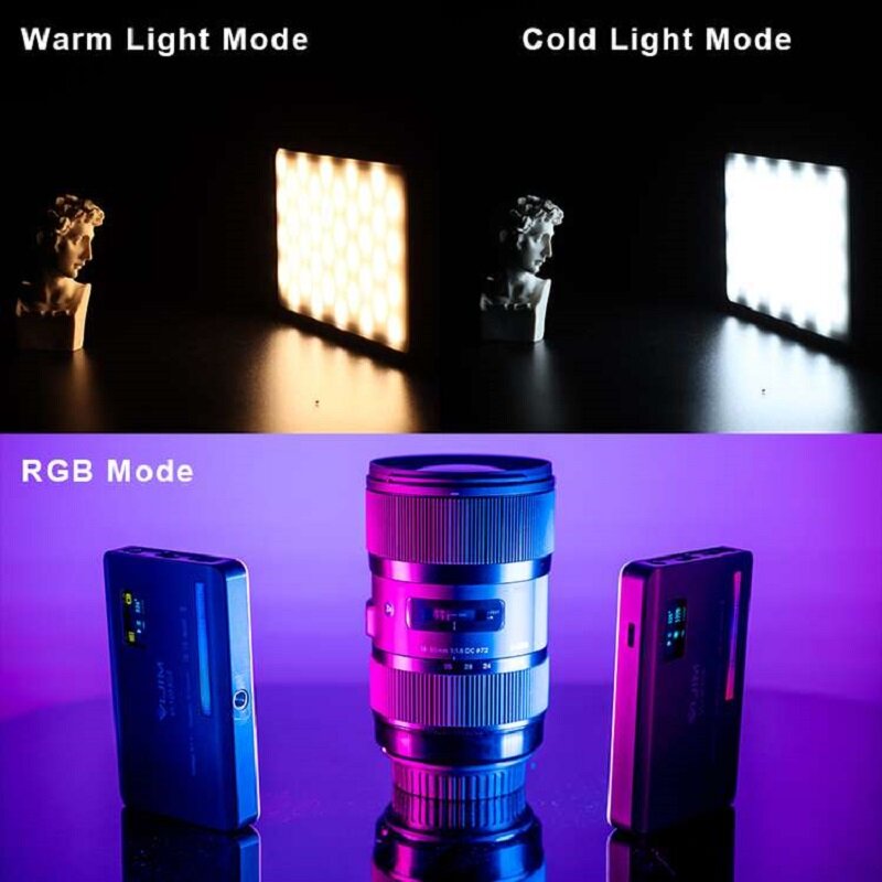 Luz LED VL120 RGB para cámara de vídeo, lámpara de estudio fotográfico, recargable a todo Color, 3100mAh, regulable, 2500-9000K