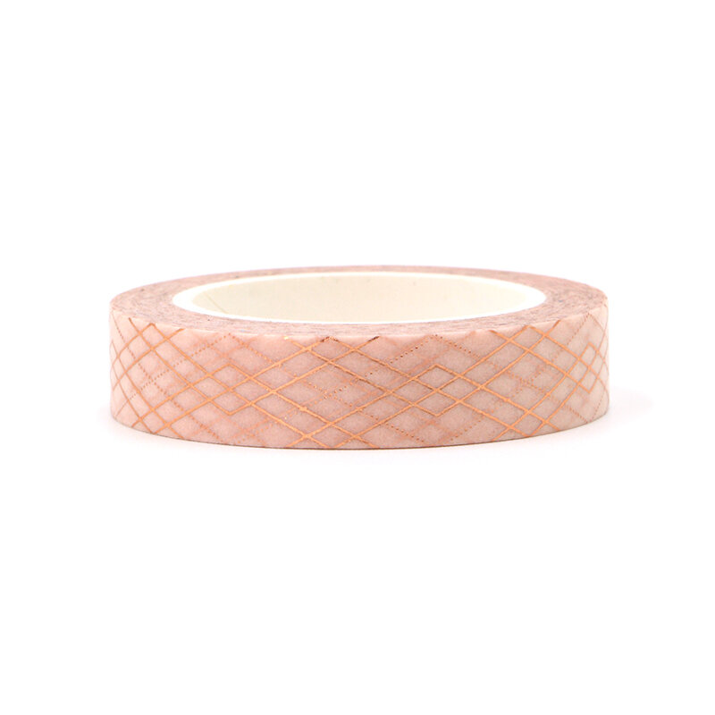 1PC 10MM*10M Foil Grid pattern washi tape Masking Tapes Decorative Stickers DIY Stationery School Supplies