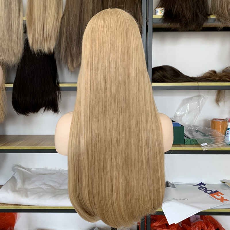 Perruque Bob Lace Top Wig Européenne 100% Naturelle, Cheveux Fins, Ultraviolets, Populaire, Livraison Gratuite