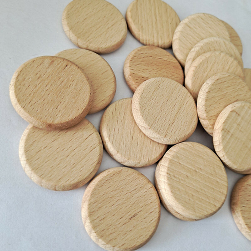 10 stücke Runde Disc Unfinished Holz Kreis Holz Stück Holz Ausschnitte Ornamente für Handwerk Liefert Dekoration
