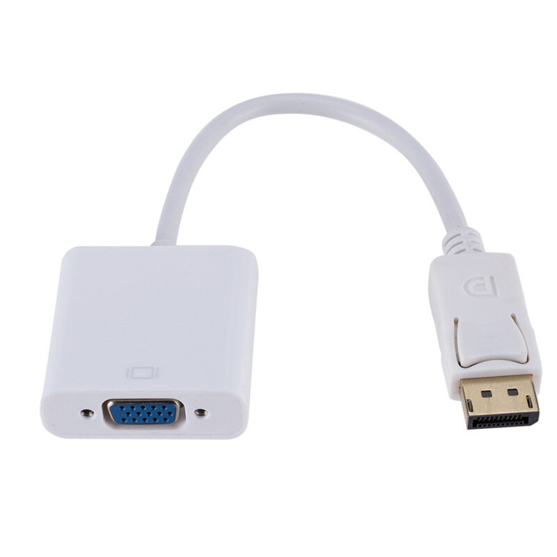 Displayport Ke VGA DP Kabel Adaptor Dapat OEM Tinggi Kualitas Video dengan Empat Kabel Terlindung dengan Selubung PVC