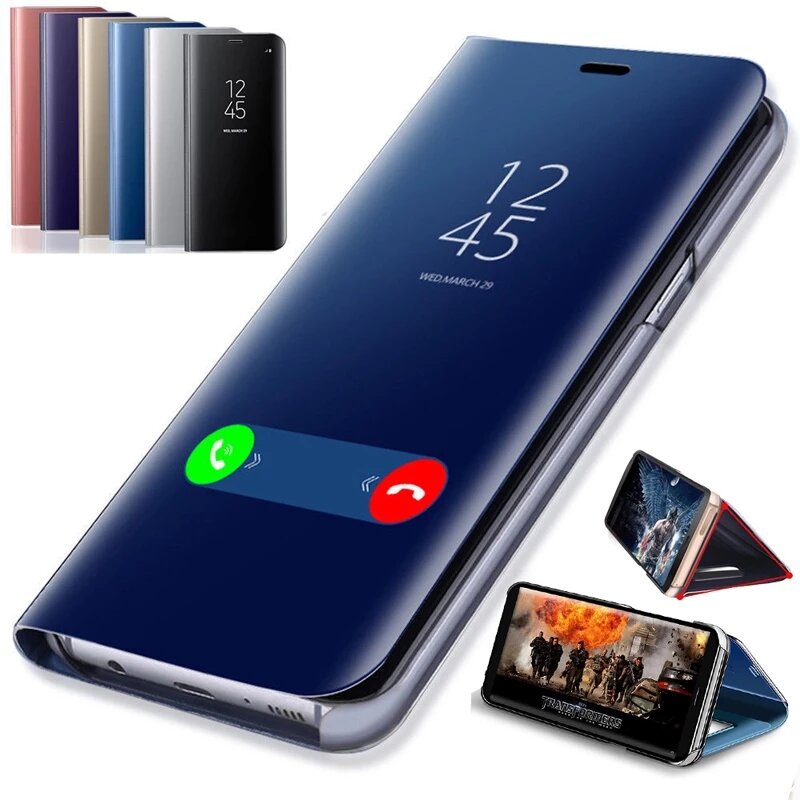 Smart Spiegel Flip Case Voor Huawei Honor 10 20 8X 9X P40 P30 P20 Mate 9 10 20 Pro Lite y5 Y6 Y7 Y9 P Smart 2019 Cover