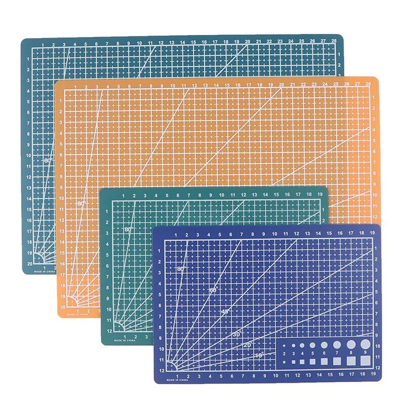 1pc Cultural and Educational Tools A4A5 PP Double-sided Grid Lines Cutting Board Mat Self-healing Cutting Pad DIY