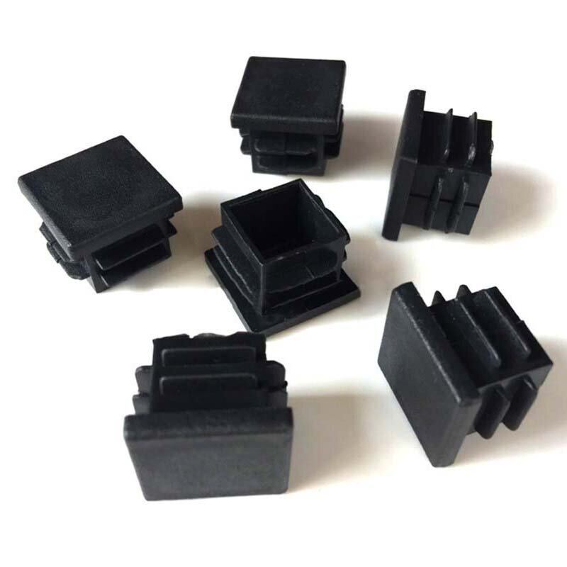 2/4/10PCS Square Plastic Black Blanking End Cap Caps Tube Pipe Insert Plug Bung DIY Tools 10x10mm 15x15 20x20 30x30 ~ 120x120mm