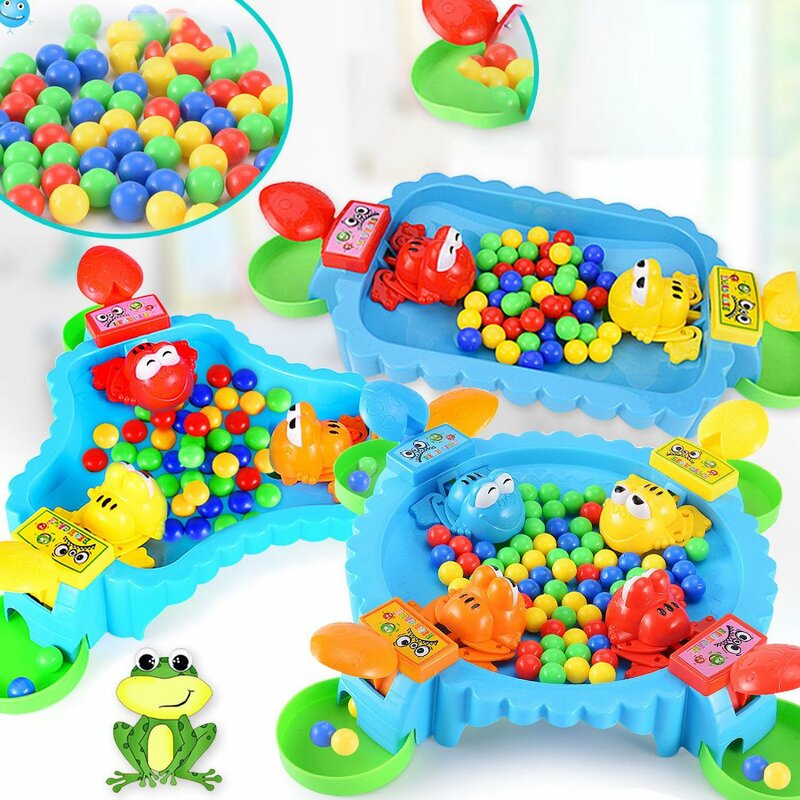 60 frösche Schlucken Perlen für Fütterung Frösche Essen Bohnen Brainboard Spiele Eltern-kind-Spiele Pädagogisches Spielzeug ohne frosch