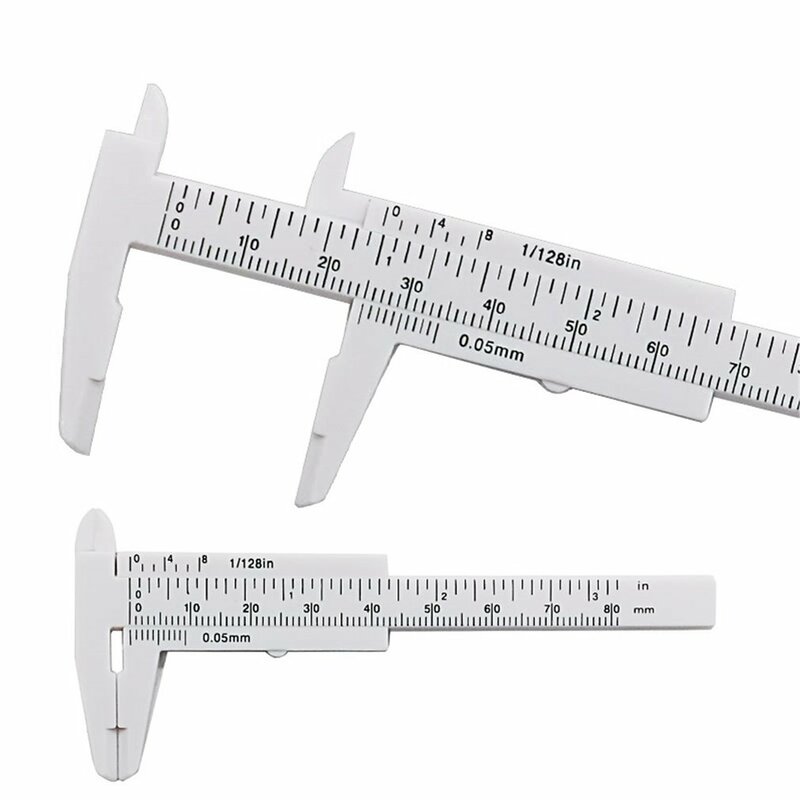 มินิพลาสติก Vernier Caliper Gauge Micrometer 80มม.ไม้บรรทัดวัดเครื่องมือมาตรฐาน Vernier Caliper