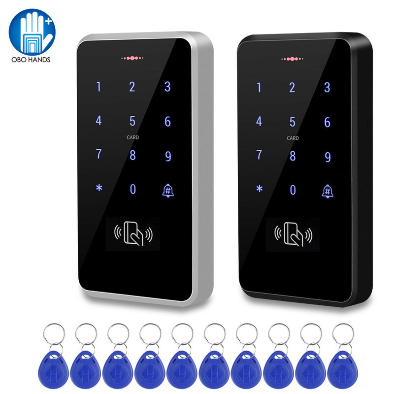 Outdoor IP68 Waterproof RFID Keypad Touch Access Control System Rainproof WG26/34 125KHz Card Reader with 10pcs Keyfobs