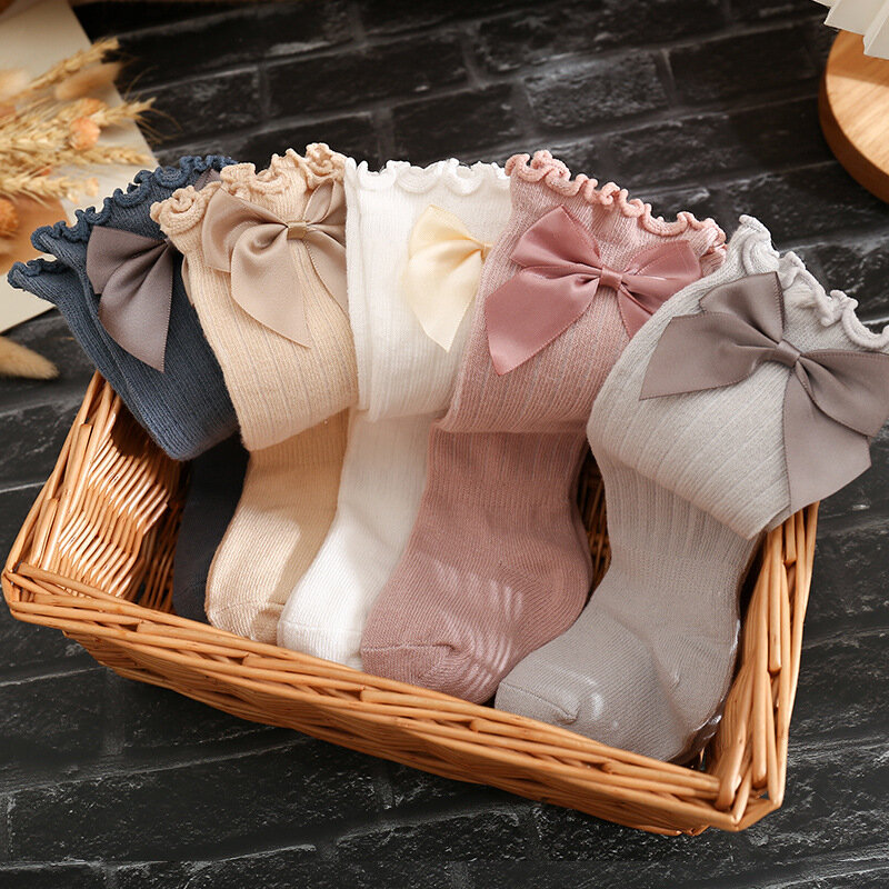 Calcetines de terciopelo para bebé y niña, medias cálidas antideslizantes para recién nacido, 1 par