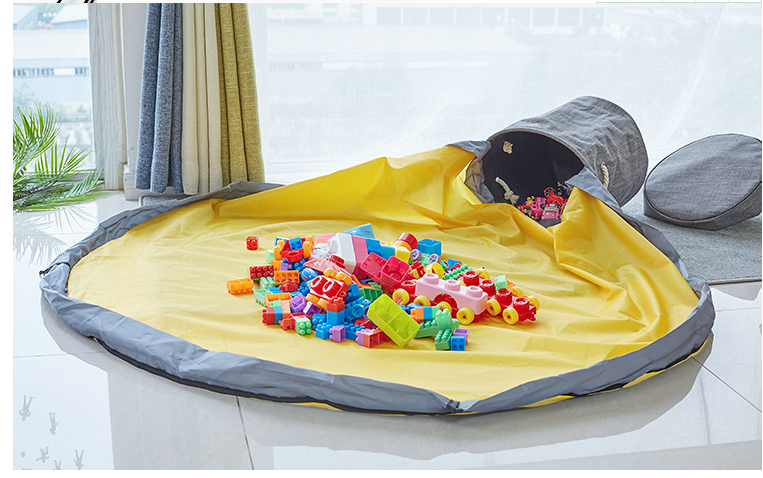 Estera de almacenamiento de juguetes de gran capacidad y almacenamiento, organiza juguetes rápidamente para ahorrar espacio, patrón juvenil, franqueo