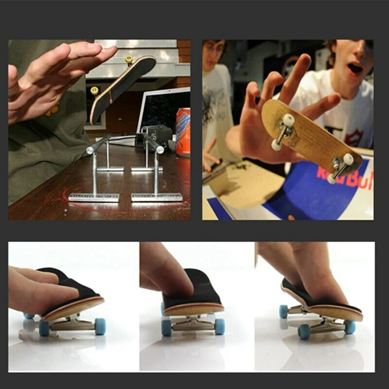 ไม้สเก็ตบอร์ดนิ้วมือProfessional Finger Skate Boardไม้Basic Fingerboardพร้อมลูกปืนล้อโฟมไขควง