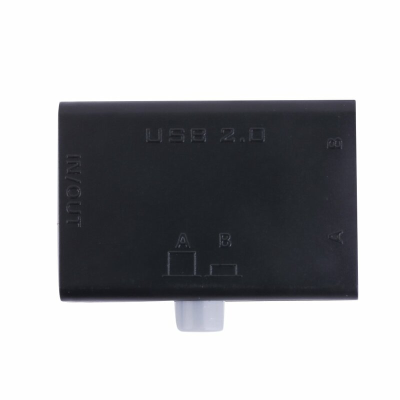 أسود ABS العالمي USB صغير تقاسم حصة التبديل صندوق محور 2 منافذ جهاز كمبيوتر شخصي الماسح الضوئي الطابعة دليل تعزيز كبير